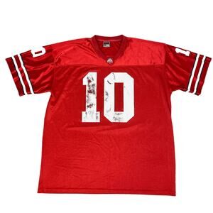 Ohio State Football Jersey 2XL Men’s Adult Buckeyes Red #10 Atlantis Distressed
